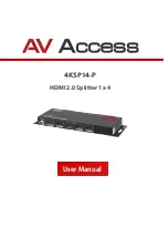 Предварительный просмотр 1 страницы AV Access 4KSP14-P User Manual