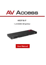 Предварительный просмотр 1 страницы AV Access 4KSP18-P User Manual