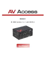 Предварительный просмотр 1 страницы AV Access 4KSW31 User Manual