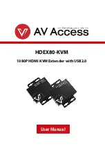 Preview for 1 page of AV Access HDEX80-KVM User Manual