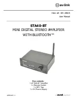 Предварительный просмотр 1 страницы AV Link STA40-BT User Manual