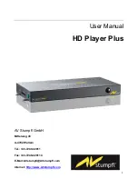 AV Stumpfl HD Player Plus User Manual предпросмотр