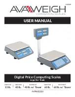 Предварительный просмотр 1 страницы AVA WEIGH 334PCS15 User Manual