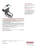 Предварительный просмотр 2 страницы Avago LSI SAS 9207-8e Quick Installation Manual