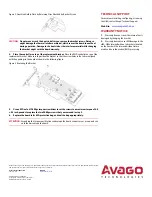 Предварительный просмотр 3 страницы Avago SAS 9305-24i Quick Installation Manual