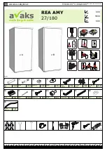 Предварительный просмотр 1 страницы avaks nabytok REA AMY 27/180 Assembly Instructions