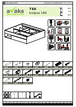 avaks nabytok TEA korpus 180 Assembly Instructions Manual предпросмотр