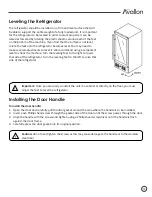 Предварительный просмотр 11 страницы Avallon AFR152LH Owner'S Manual