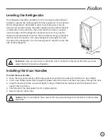 Предварительный просмотр 11 страницы Avallon AWBC242GGFD Owner'S Manual