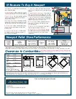 Preview for 2 page of Avalon Stoves Pellet Pellet Burning Stove Specifications