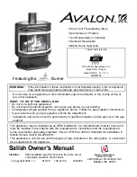 Avalon Direct Vent Freestanding Stove Owner'S Manual предпросмотр