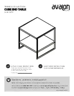 Avalon Tribeca CUBE END TABLE 62757 Manual preview