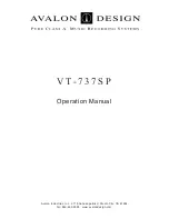 Предварительный просмотр 2 страницы Avalon VT-737SP Operation Manual