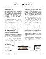 Предварительный просмотр 10 страницы Avalon VT-737SP Operation Manual