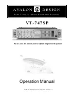 Preview for 1 page of Avalon VT-747SP Operation Manual