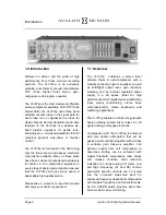 Preview for 4 page of Avalon VT-747SP Operation Manual