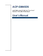 Предварительный просмотр 1 страницы Avalue Technology ACP-GM45DS User Manual