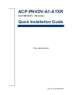 Preview for 1 page of Avalue Technology ACP-PNVDV-A1-ATXR Quick Installation Manual