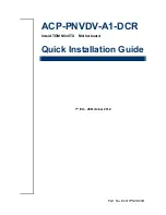 Avalue Technology ACP-PNVDV-A1-DCR Quick Installation Manual preview