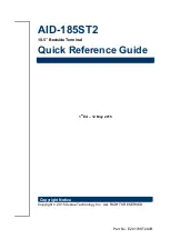 Preview for 1 page of Avalue Technology AID-185ST2 Quick Reference Manual