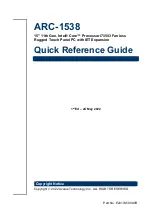 Avalue Technology ARC-1538 Quick Reference Manual preview