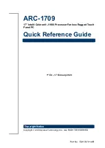 Avalue Technology ARC-1709 Quick Reference Manual preview