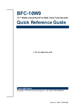 Avalue Technology BFC-10W9 Quick Reference Manual preview