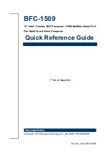 Avalue Technology BFC-1509 Quick Reference Manual preview