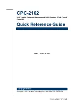 Avalue Technology CPC-2102 Quick Reference Manual preview