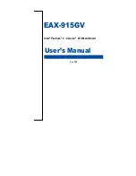 Preview for 1 page of Avalue Technology EAX-915GV User Manual