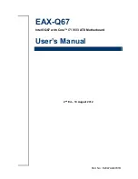 Avalue Technology EAX-Q67 User Manual preview