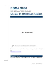 Avalue Technology EBM-LX800 Quick Installation Manual preview