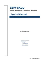 Preview for 1 page of Avalue Technology EBM-SKLU User Manual