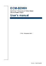 Avalue Technology ECM-BDWH User Manual preview