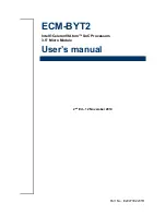 Предварительный просмотр 1 страницы Avalue Technology ECM-BYT2 User Manual