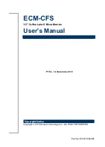 Avalue Technology ECM-CFS User Manual предпросмотр