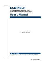 Preview for 1 page of Avalue Technology ECM-KBLH User Manual