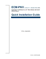 Avalue Technology ECM-PNV Quick Installation Manual preview