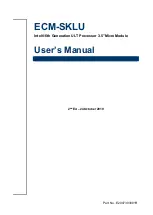 Preview for 1 page of Avalue Technology ECM-SKLU User Manual