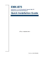 Avalue Technology EMX-B75 Quick Installation Manual preview