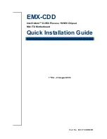 Preview for 1 page of Avalue Technology EMX-CDD Quick Installation Manual