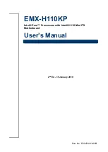 Preview for 1 page of Avalue Technology EMX-H110KP User Manual