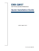 Preview for 1 page of Avalue Technology EMX-QM57 Quick Installation Manual