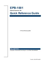 Avalue Technology EPB-1001 Quick Reference Manual предпросмотр