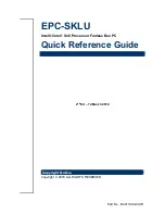 Предварительный просмотр 1 страницы Avalue Technology EPC-SKLU Quick Reference Manual