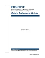 Предварительный просмотр 1 страницы Avalue Technology ERS-CDVE Quick Reference Manual