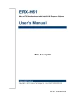 Preview for 1 page of Avalue Technology ERX-H61 User Manual