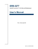 Avalue Technology ERX-Q77 User Manual preview