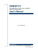 Preview for 1 page of Avalue Technology ESM-BYT2 User Manual