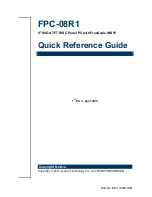 Avalue Technology FPC-08R1 Quick Reference Manual preview